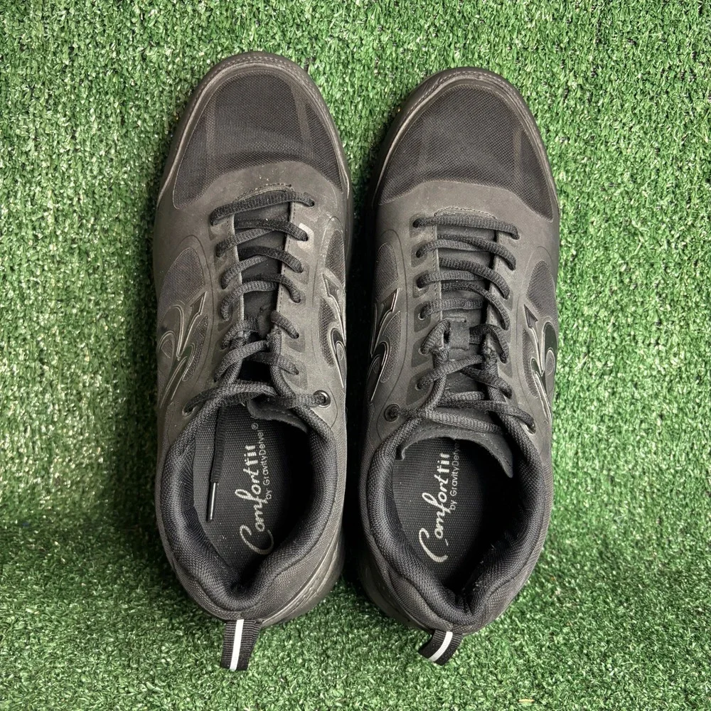 Gravity Defyer G-Defy Ion Orthopedic Pain Relief Athletic Shoe Black Men 12 Wide
